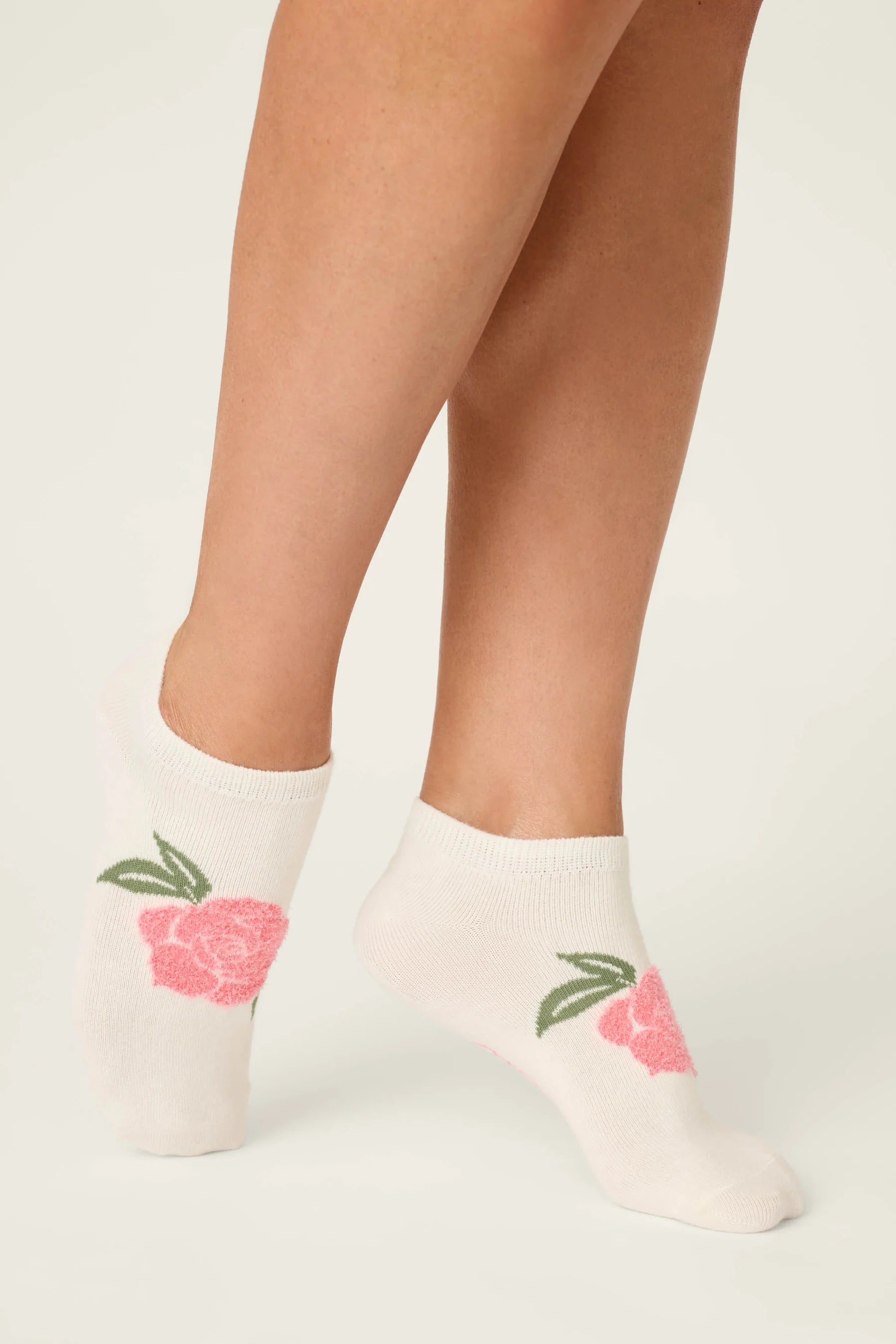 three pack of angle socks in white, blue and pink