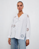 Rails Brielle White Eyelet Top 