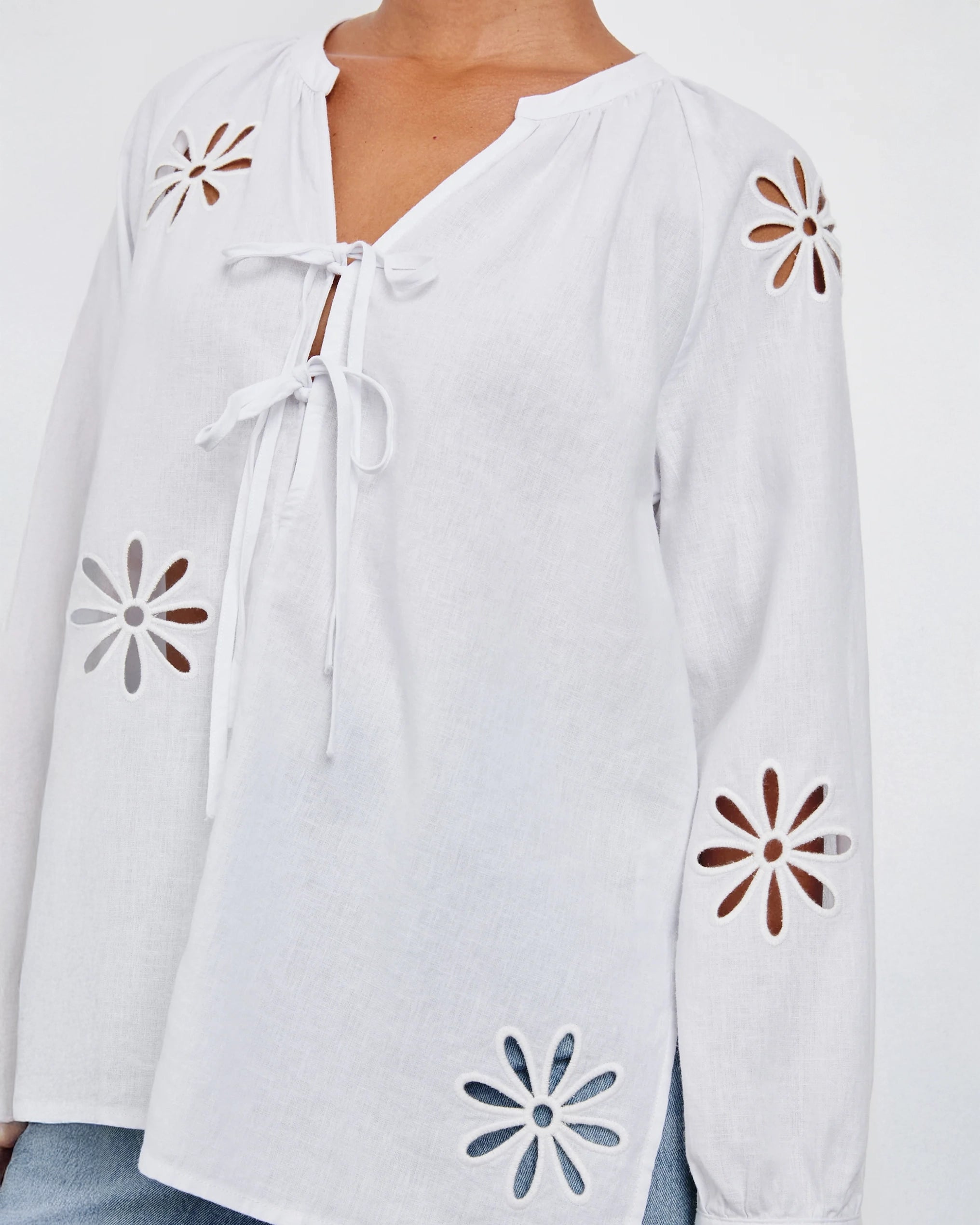 Rails Brielle White Eyelet Top 