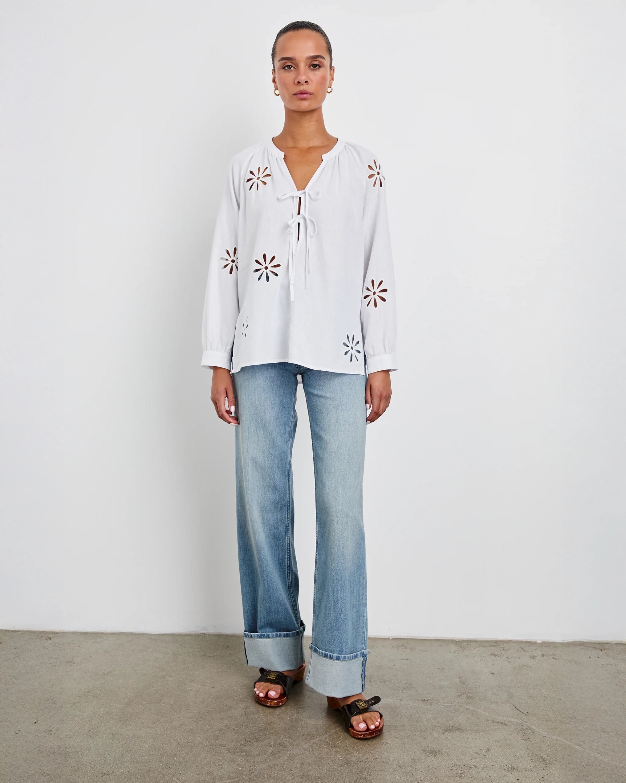 Rails Brielle White Eyelet Top 