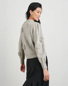 Rails Francesca Cardigan in Grey with Rosettes