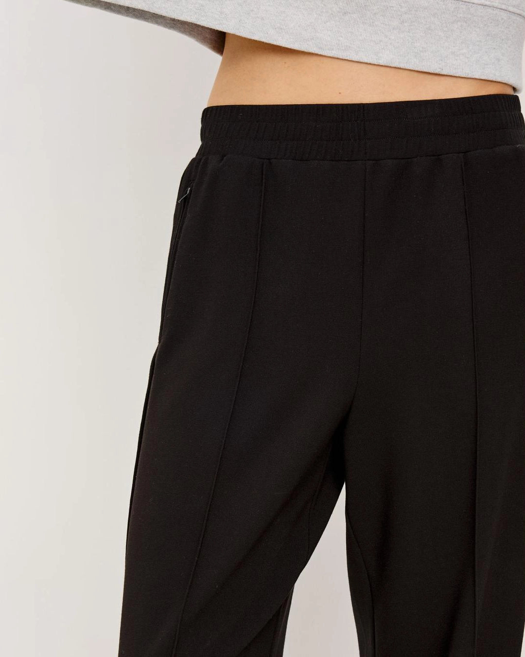 a pair of pleated black elasticated pants by Rails