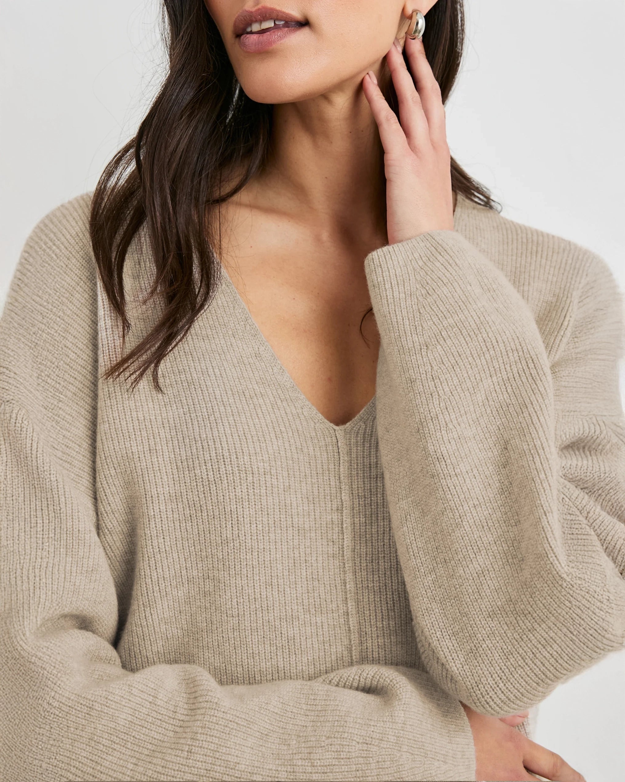 Rails Hollyn Sweater in Heather Oatmeal