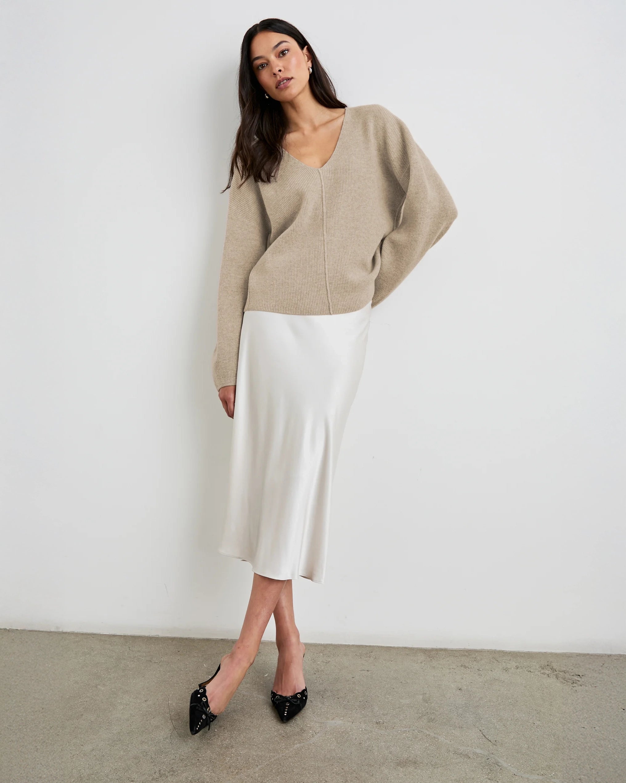 Rails Hollyn Sweater in Heather Oatmeal