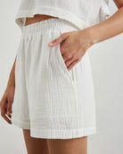 100% Cotton Shorts in White by Rails