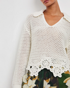 Rails Louise Long Sleeve Knitwear Top with Crochet