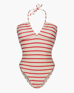 striped bathing suit