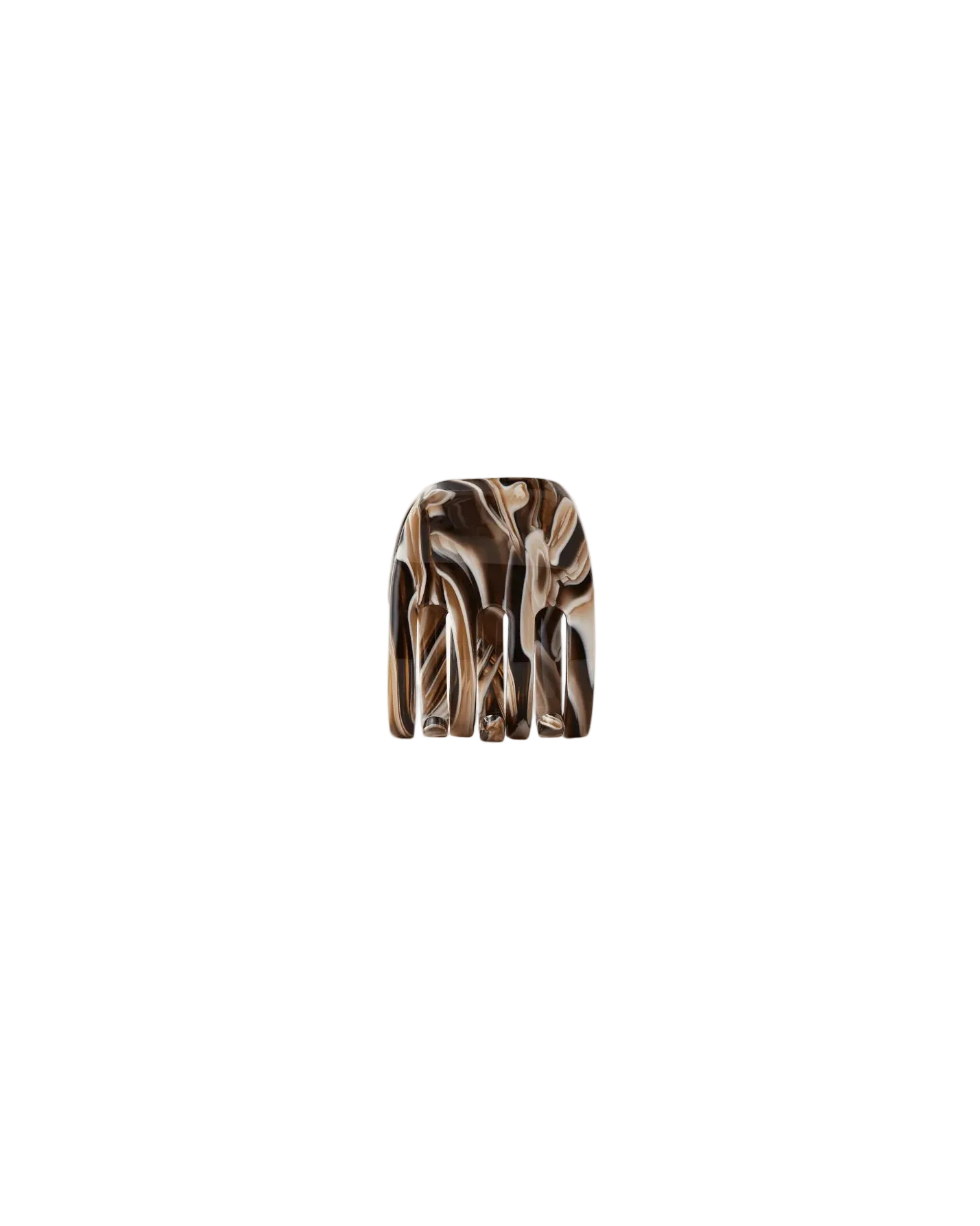 brown, black and cream claw clip