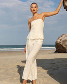 Lost in Lunar Sabrene Linen Top & Ginny Trousers in White