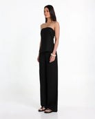 Lost in Lunar Sabrene Linen Top & Ginny Trousers in Black