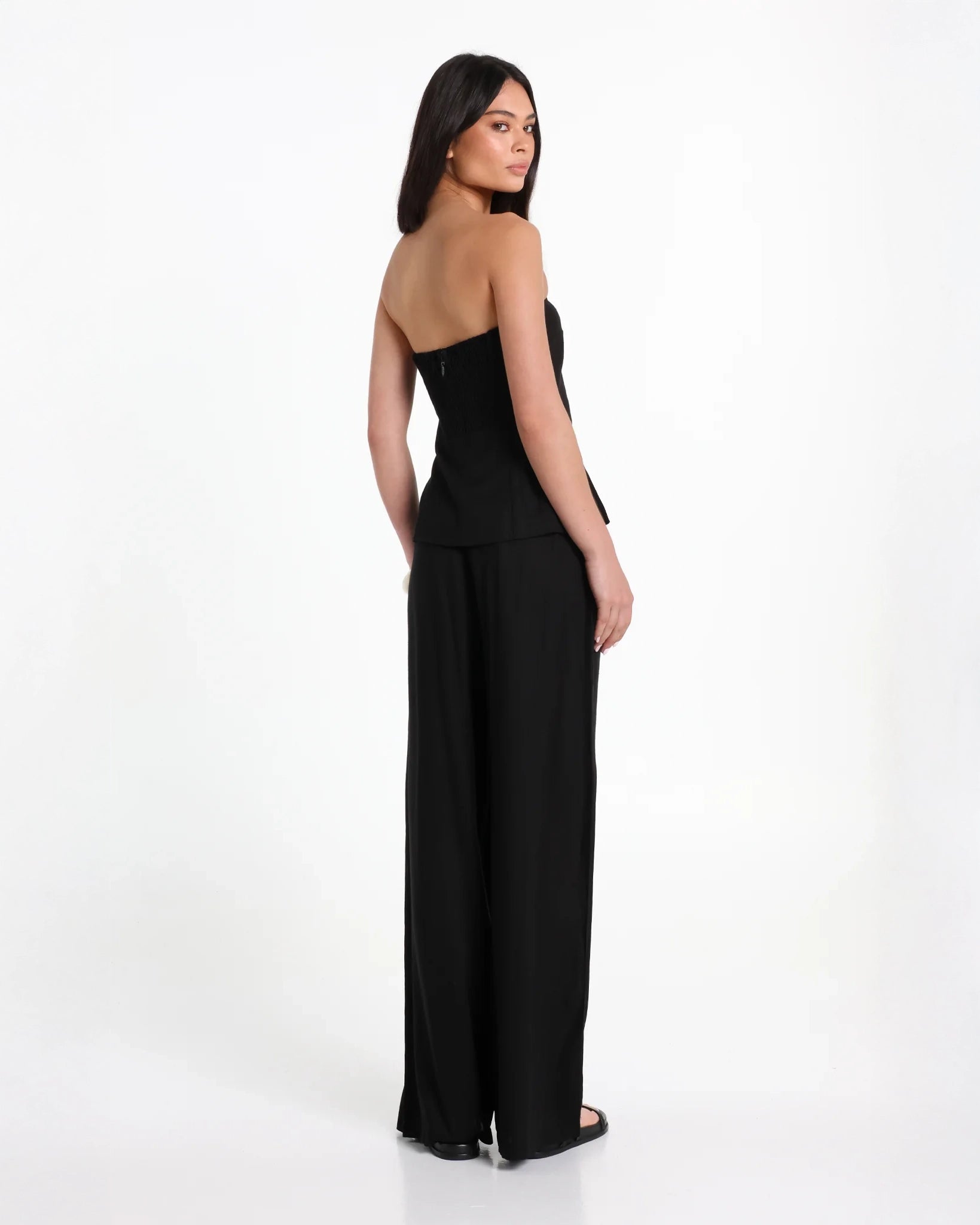 Lost in Lunar Sabrene Linen Top & Ginny Trousers in Black