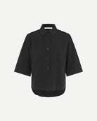 A black short sleeve shirt