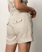 Tailored Caravan Cuffed Shorts by Sanctuary in beige