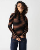 Sanctuary Essential Turtleneck Striped Top