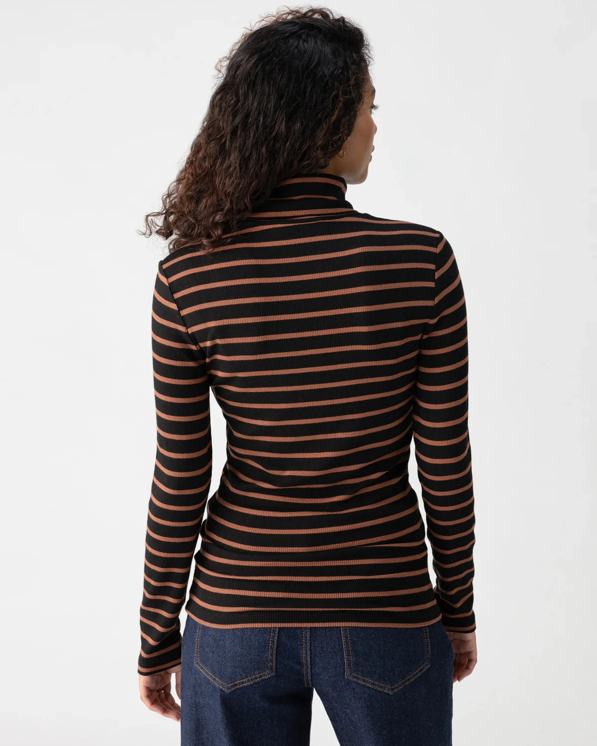 Sanctuary Essential Turtleneck Striped Top