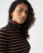 Sanctuary Essential Turtleneck Striped Top