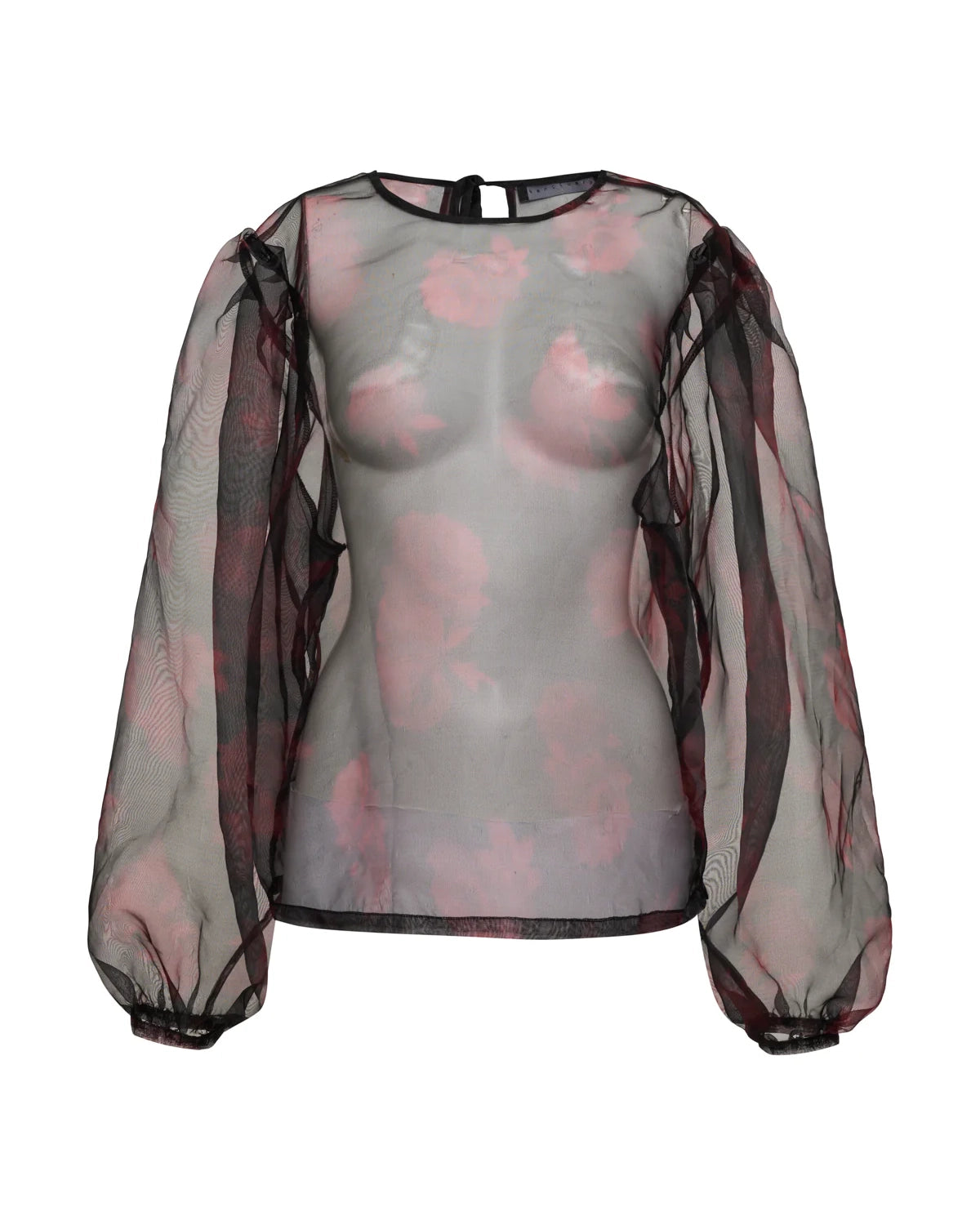 Sanctuary Moody Sheer Blouse Rose Print