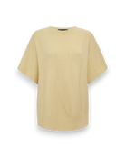 a light yellow oversized cashmere tee sweater