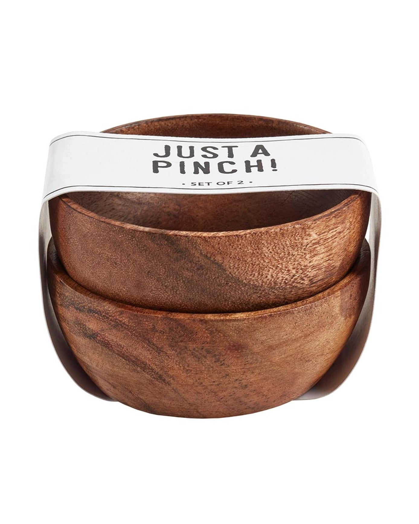 set of two pinch bowls made out of wood entertainment gift