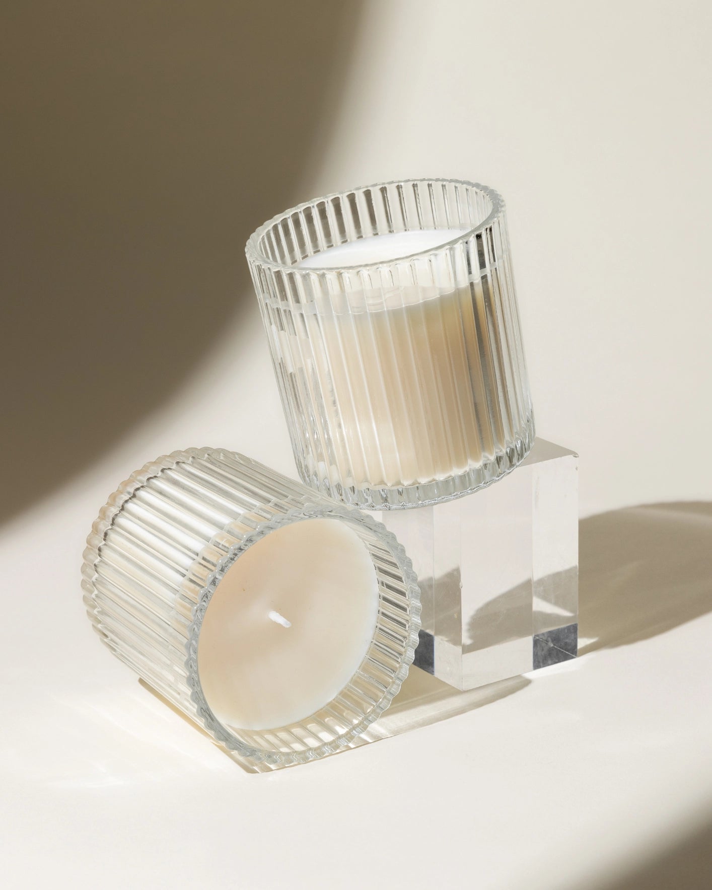 Two Candles in White
