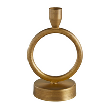 Load image into Gallery viewer, Brass Donut Candleholder Small
