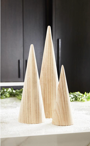 Natural Wood Cone Tree - Large