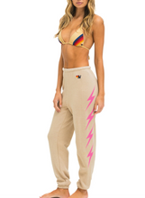 Load image into Gallery viewer, Neon Pink Bolt Sand Sweatpant
