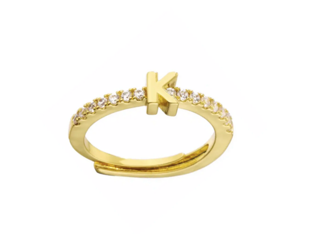 The Pave Letter Ring