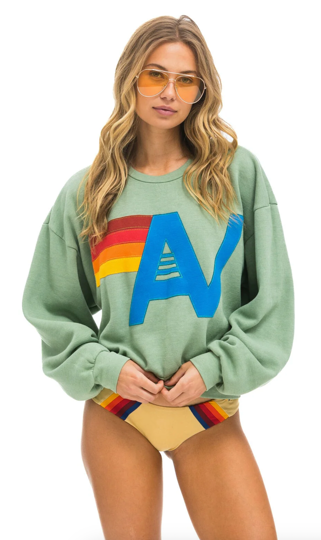 Logo Crew Sweatshirt Relaxed SAGE