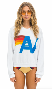 Logo Crew Sweatshirt Relaxed WHITE