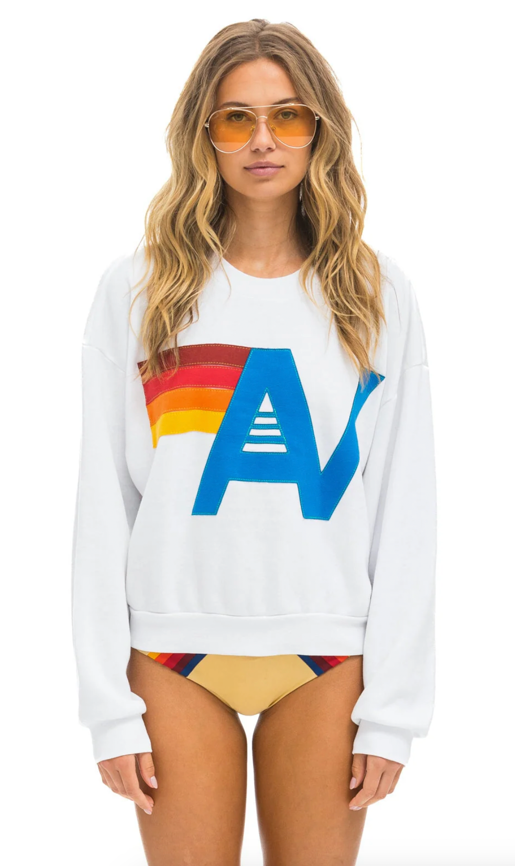 Logo Crew Sweatshirt Relaxed WHITE