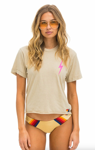 Bolt 2 Boyfriend Tee SAND/NEON PINK