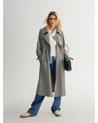 light grey midi trench coat