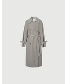 light grey midi trench coat