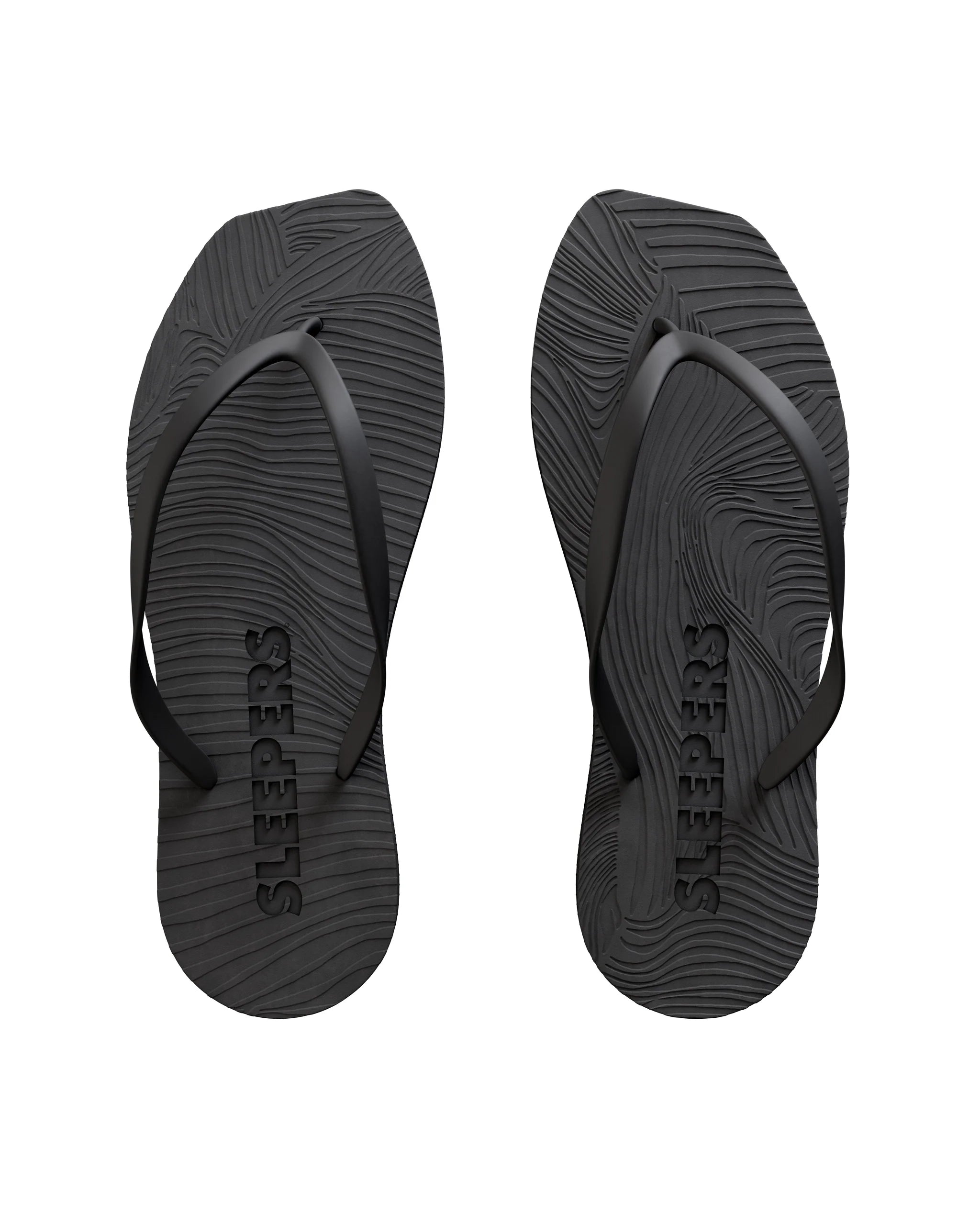 Pair of black flip-flop sandals by Sleepers