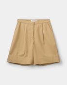 camel khaki knee length shorts 