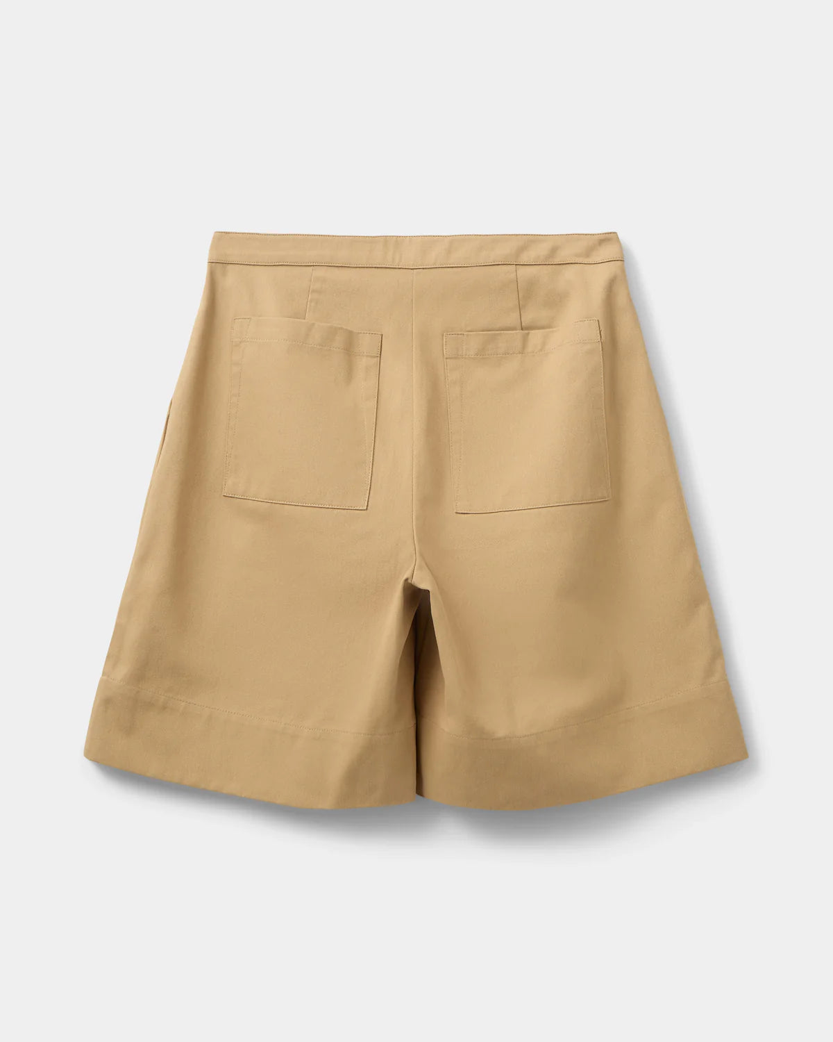 camel khaki knee length shorts 