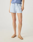 Striped Blue and White Drawstring Shorts by Splendid