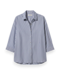 Ella Button Down | Navy Stripe