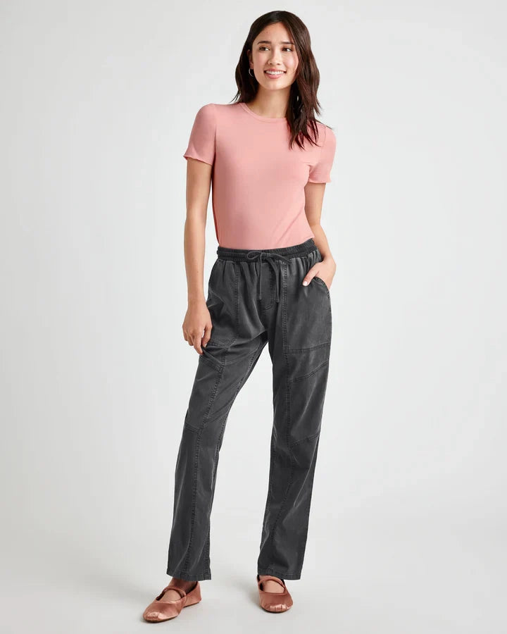 Splendid Shay Twill Pants in Lead Grey