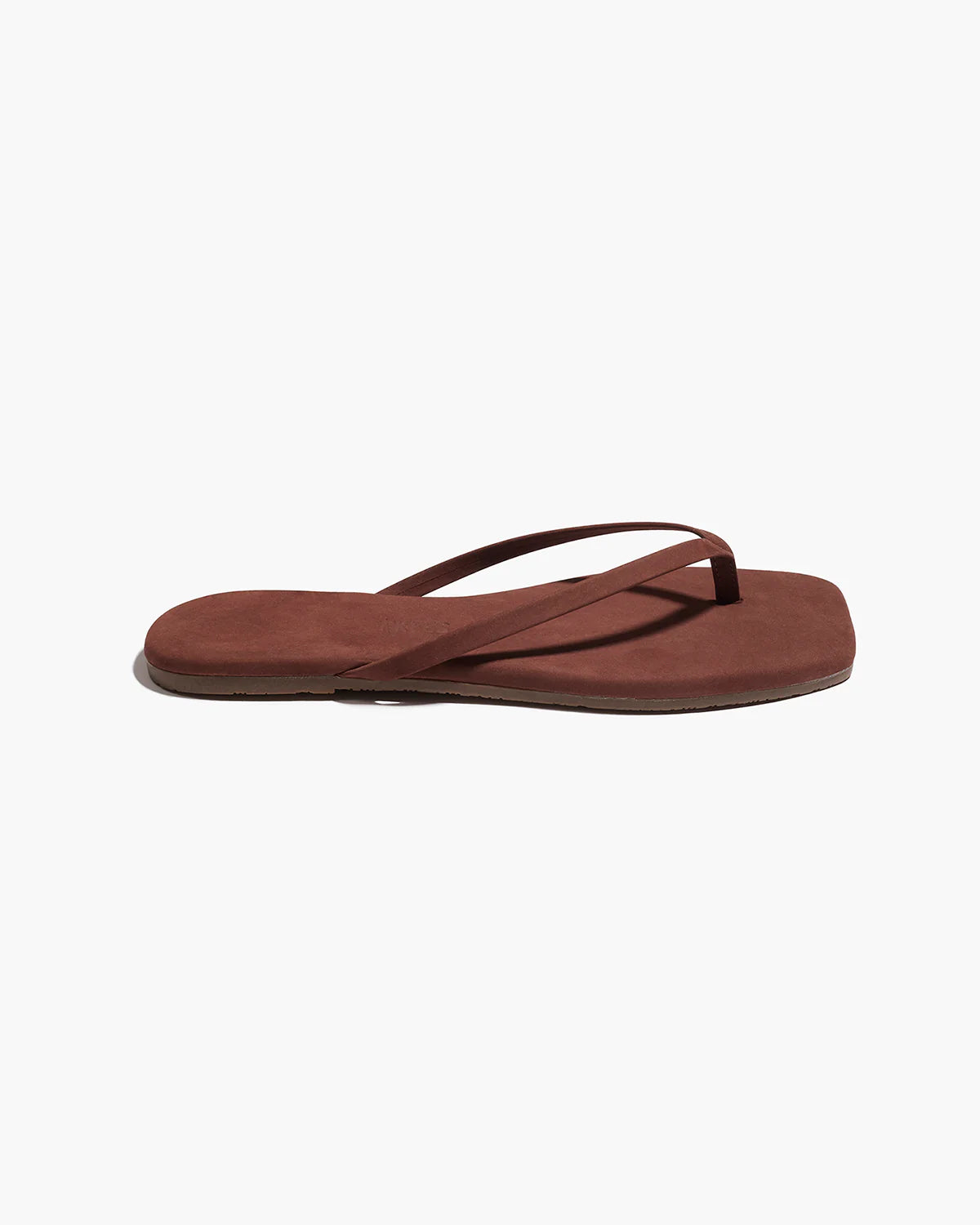 brown suede flip flop
