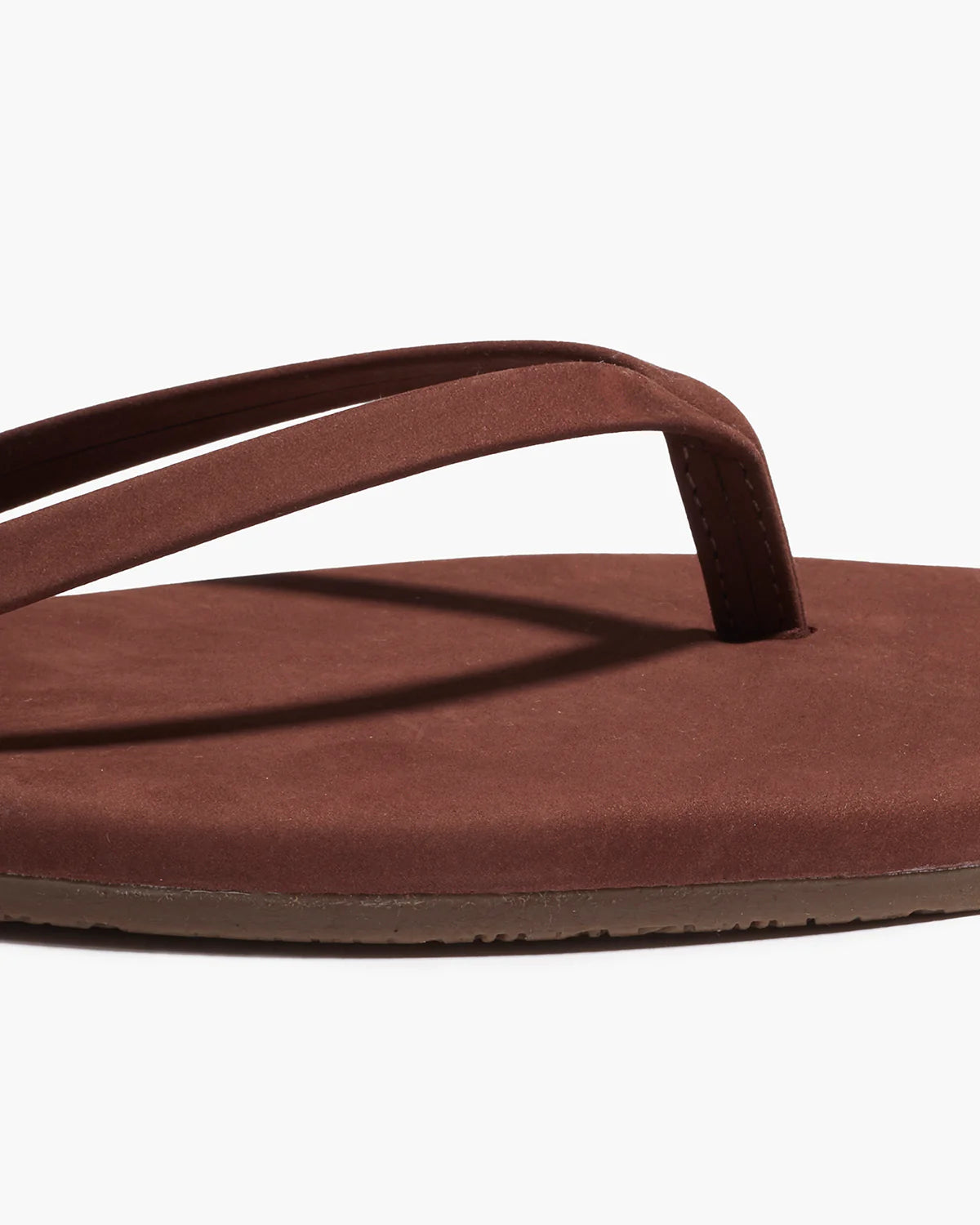 brown suede flip flop