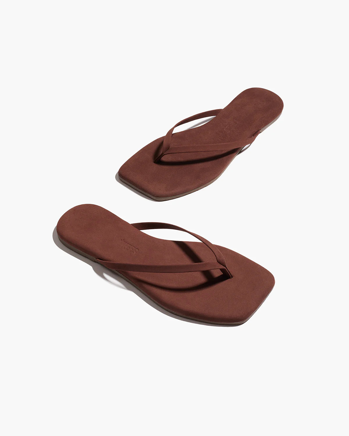 brown suede flip flop