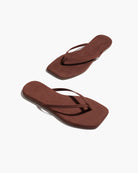 brown suede flip flop