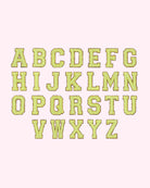 Stoney Clover Lane Glitter Varsity Letters in Lime