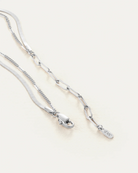 double layer chain silver anklet
