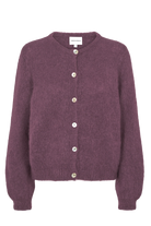purple cardigan 