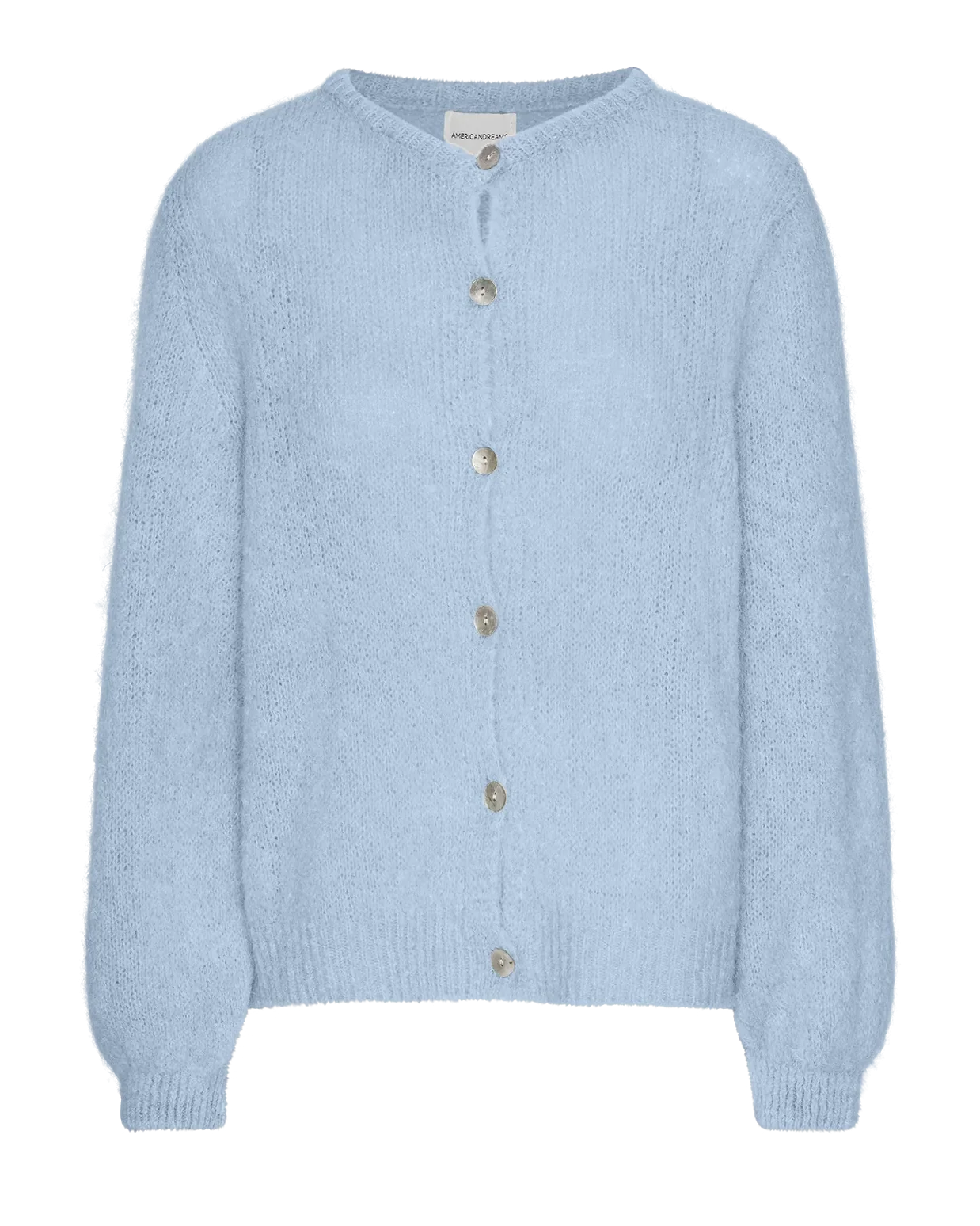 light blue cardigan