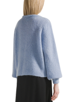 light blue cardigan