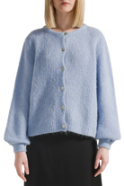 light blue cardigan